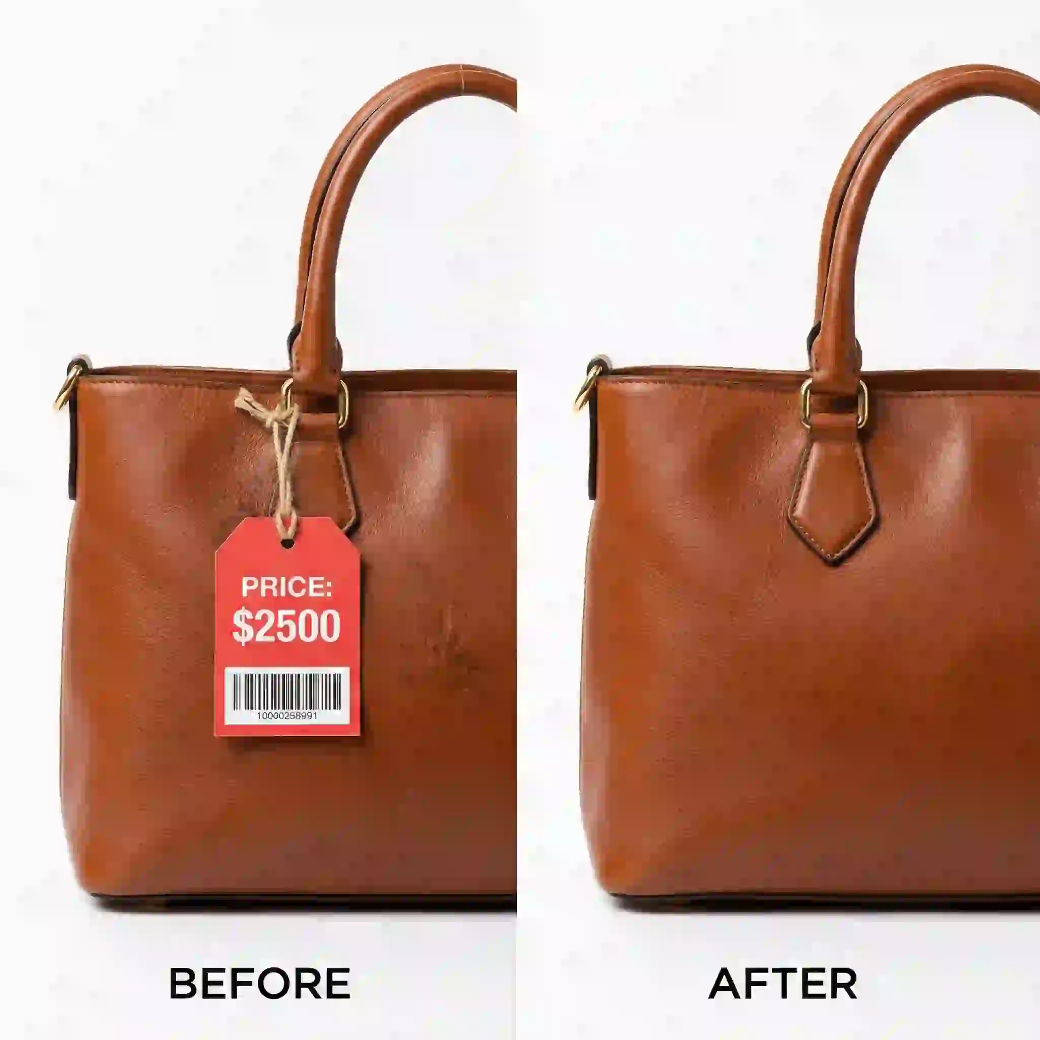 Price tag removal example