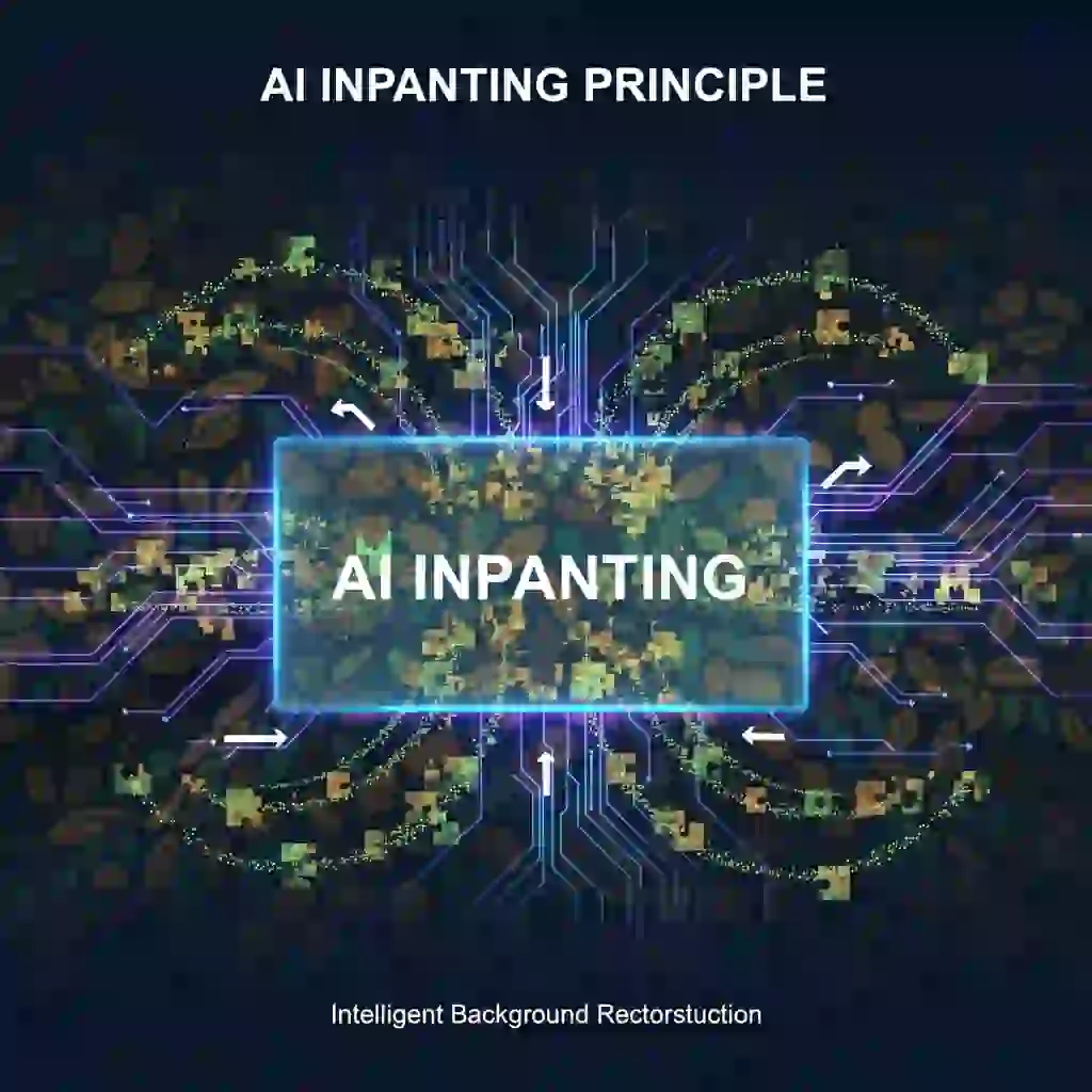 Diagram showing how AI inpainting works