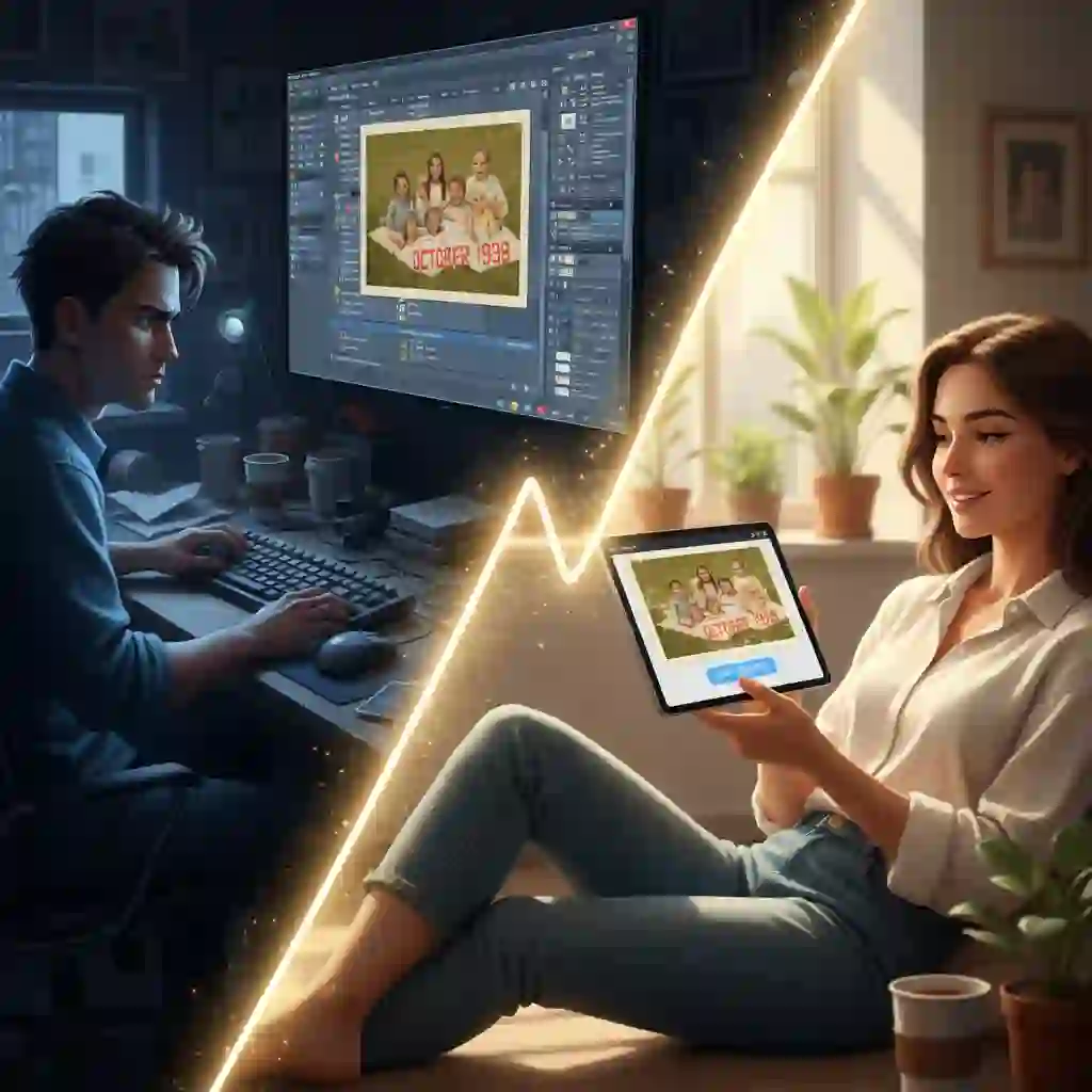 Tutorial showing how can ai remove text from an image in three steps, demonstrating clean background reconstruction and natural results across varied photos.