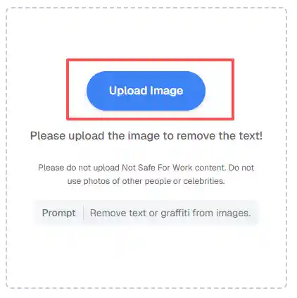 Step two of how to remove text from images: upload your picture and let the AI detect text regions automatically, removing overlays cleanly while preserving the original background patterns and lighting.